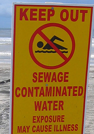 Sewage contamination sign